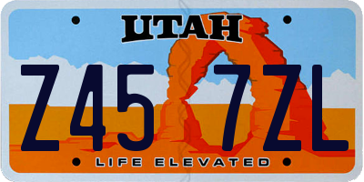 UT license plate Z457ZL