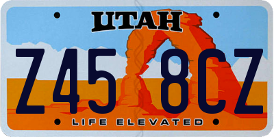 UT license plate Z458CZ