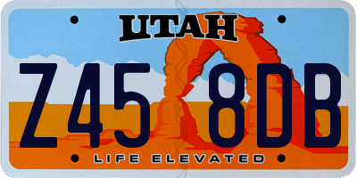 UT license plate Z458DB