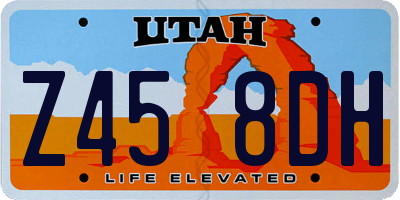UT license plate Z458DH