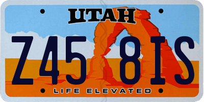 UT license plate Z458IS