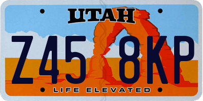 UT license plate Z458KP