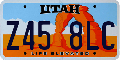 UT license plate Z458LC