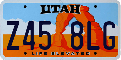 UT license plate Z458LG