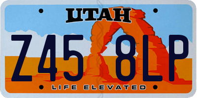 UT license plate Z458LP
