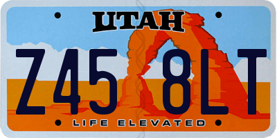 UT license plate Z458LT