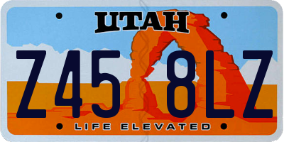 UT license plate Z458LZ