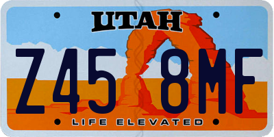 UT license plate Z458MF