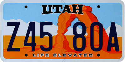 UT license plate Z458OA