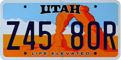 UT license plate Z458OR