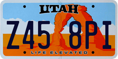 UT license plate Z458PI