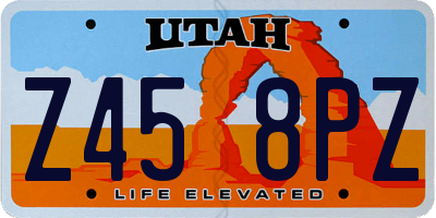UT license plate Z458PZ