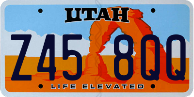 UT license plate Z458QQ