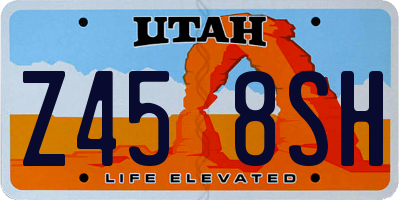 UT license plate Z458SH
