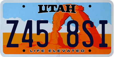 UT license plate Z458SI