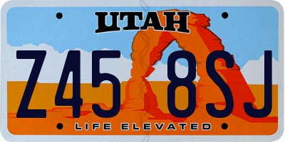 UT license plate Z458SJ