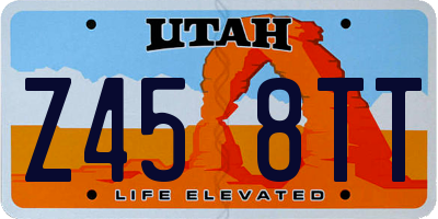 UT license plate Z458TT