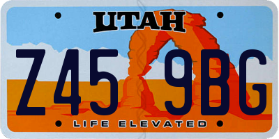 UT license plate Z459BG