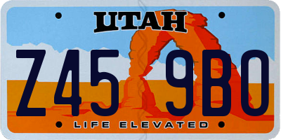 UT license plate Z459BO