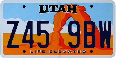 UT license plate Z459BW