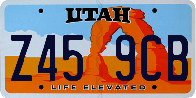 UT license plate Z459CB