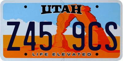 UT license plate Z459CS