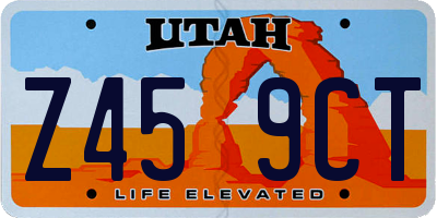 UT license plate Z459CT