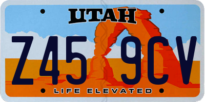 UT license plate Z459CV