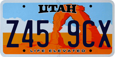 UT license plate Z459CX