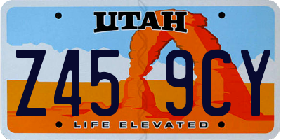UT license plate Z459CY