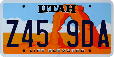 UT license plate Z459DA