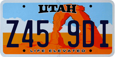 UT license plate Z459DI