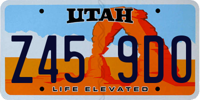 UT license plate Z459DO
