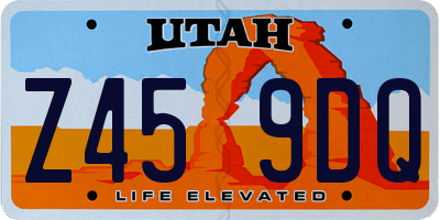 UT license plate Z459DQ