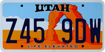 UT license plate Z459DW