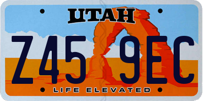 UT license plate Z459EC