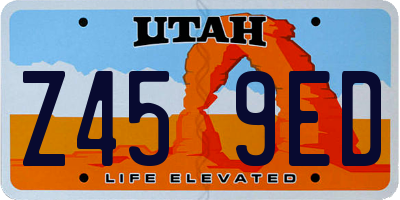 UT license plate Z459ED