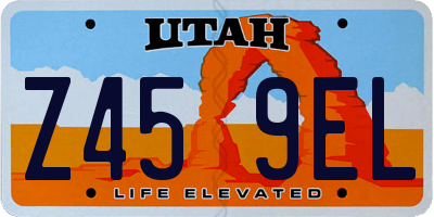 UT license plate Z459EL