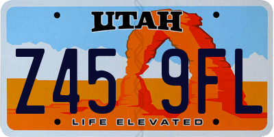 UT license plate Z459FL