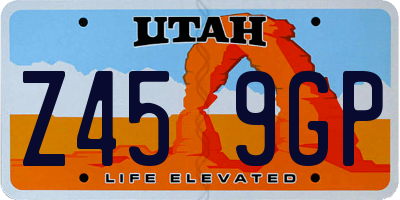 UT license plate Z459GP