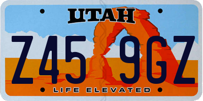 UT license plate Z459GZ