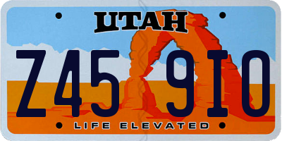 UT license plate Z459IO