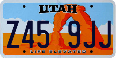 UT license plate Z459JJ