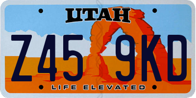 UT license plate Z459KD