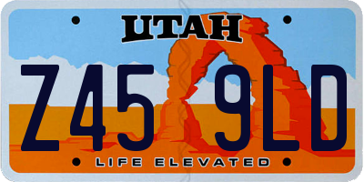 UT license plate Z459LD