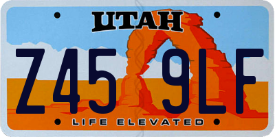 UT license plate Z459LF