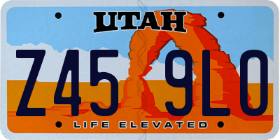 UT license plate Z459LO