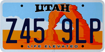 UT license plate Z459LP