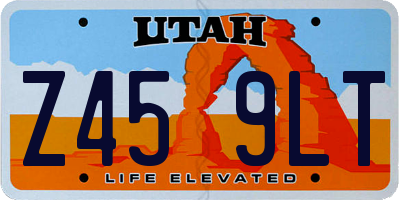 UT license plate Z459LT