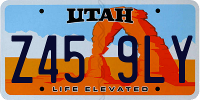 UT license plate Z459LY